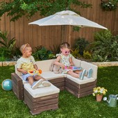 outdoor-sectional-ottoman-umbrella-set-bear-brown-beige-kidkraft